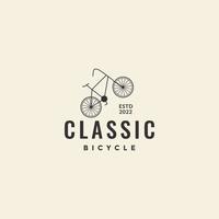 vélo vieille légende classique hipster logo design vecteur