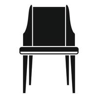 icône de chaise en plastique bois, style simple vecteur