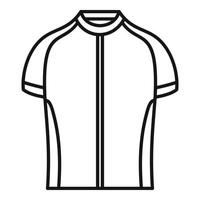 icône de chemise de vélo, style de contour vecteur