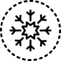 icône de ligne pour la neige vecteur