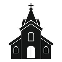 icône d'église de fenêtre, style simple vecteur