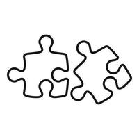 icône de pièce de puzzle, style de contour vecteur