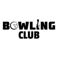 logo du nouveau club de bowling, style simple vecteur