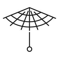 icône de parapluie asiatique, style de contour vecteur