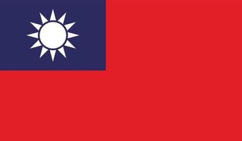 Image du drapeau de Taïwan vecteur