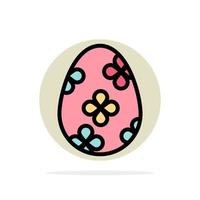 décoration pâques oeuf de pâques oeuf abstrait cercle fond plat couleur icône vecteur