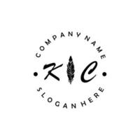initiale kc lettre logo élégant entreprise marque luxe vecteur