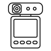 icône d'enregistreur de voiture moderne, style de contour vecteur