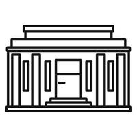 icône du palais de justice gouvernemental, style de contour vecteur