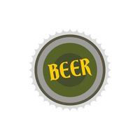 étiquette pour l'icône de la bière, style plat vecteur