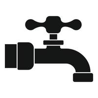 icône de robinet cassé, style simple vecteur