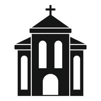 icône de bâtiment d'église, style simple vecteur