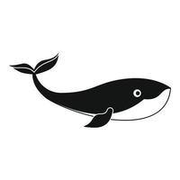 icône de baleine océanique, style simple vecteur