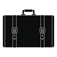 icône de valise rétro, style simple vecteur