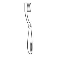 icône de brosse à dents flexible, style de contour vecteur