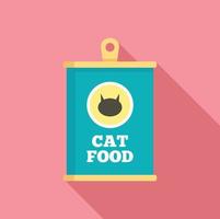 icône de nourriture pour chat, style plat vecteur