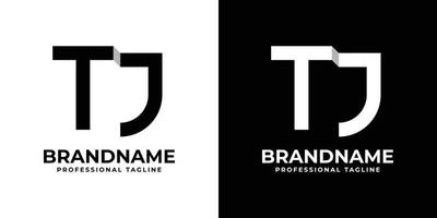 logo monogramme lettre tj ou jt, adapté à toute entreprise avec des initiales tj ou jt. vecteur