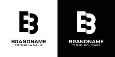 lettre eb ou logo monogramme be, adapté à toute entreprise avec eb ou be initiales. vecteur