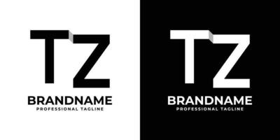 logo monogramme lettre tz ou zt, adapté à toute entreprise avec des initiales tz ou zt. vecteur