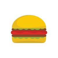 icône de hamburger, style plat vecteur