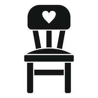 icône de chaise enfant mignon, style simple vecteur