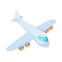 icône d'avion cargo, style cartoon vecteur