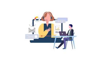 concept de webinaire. la formation en ligne. idée d'illustration de l'éducation en ligne vecteur