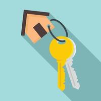 icône d'hypothèque de clés de maison, style plat vecteur