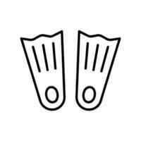 icône de palmes de natation pour les chaussures de plongée vecteur