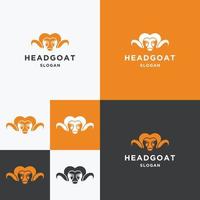 tête de chèvre logo icône modèle de conception illustration vectorielle vecteur
