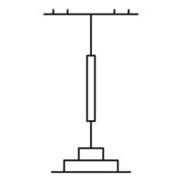 icône d'un pôle, style de contour vecteur