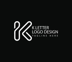 création de logo de typographie k vecteur