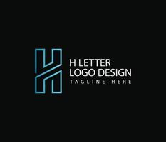 logo abstrait avec lettre h vecteur