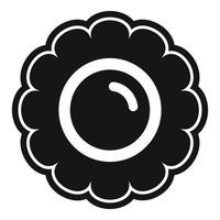 icône de biscuit fleur, style simple vecteur