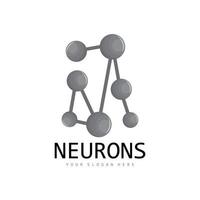 logo de neurone, création de logo de molécule, vecteur et, illustration de modèle