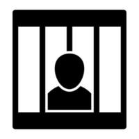 icône de conception unique de prisonnier vecteur