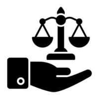 icône de conception unique de la justice vecteur