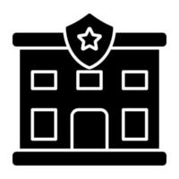 une icône de conception modifiable du poste de police vecteur