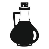 icône de bouteille d'huile d'olive italienne, style simple vecteur