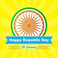 joyeux jour de la république inde 26 janvier fête de l'indépendance instagram poster bannière médias sociaux modèle modèle fond célébration vecteur