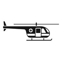 icône d'hélicoptère ambulance ciel, style simple vecteur