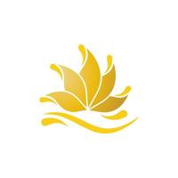création de logo icône beauté vecteur lotus