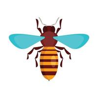 icône d'insecte abeille, style plat vecteur