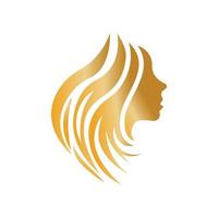 style cheveux femme icône logo vecteur