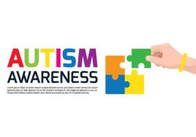 Sensibilisation à l'autisme Poster vecteur