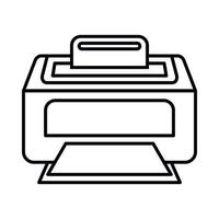 icône d'imprimante laser moderne, style de contour vecteur