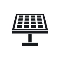 icône de panneau d'énergie solaire, style simple vecteur