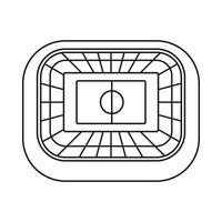 icône de vue de dessus de stade, style de contour vecteur