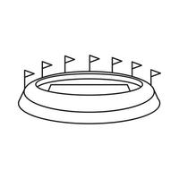 icône de stade dans le style de contour vecteur