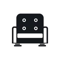 icône de fauteuil, style simple vecteur